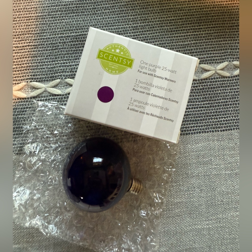 Lot of 6 Scentsy 25 Watt Replacement Bulbs in Blue, Green, and Purple New In Box - Picture 6 of 6